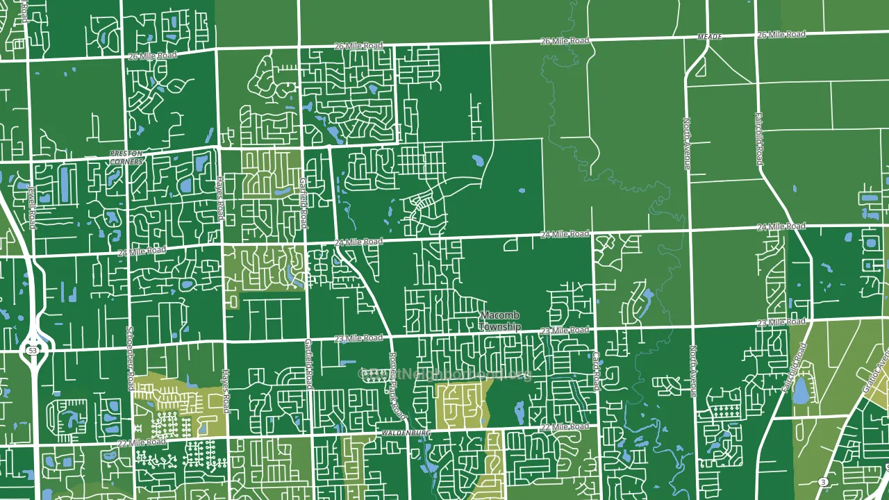 48042, MI block-group voter-turnout map