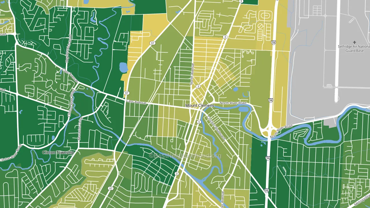 48043, MI block-group voter-turnout map