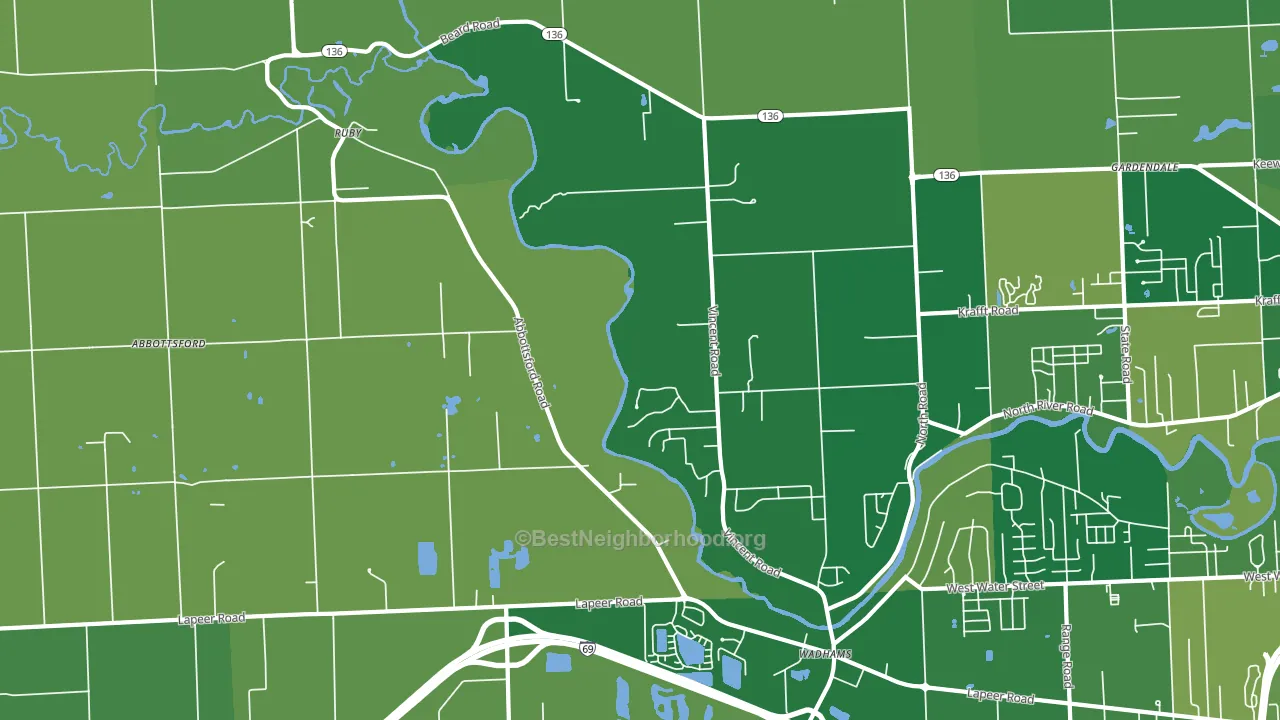 48049, MI block-group voter-turnout map