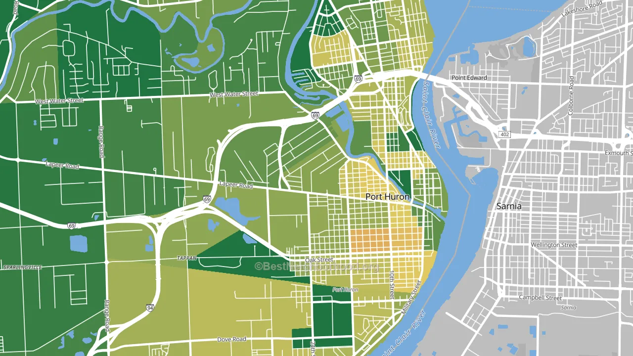 48060, MI block-group voter-turnout map