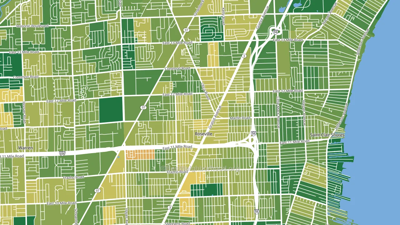 48066, MI block-group voter-turnout map