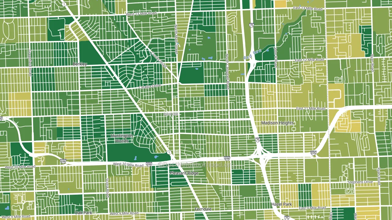 48067, MI block-group voter-turnout map