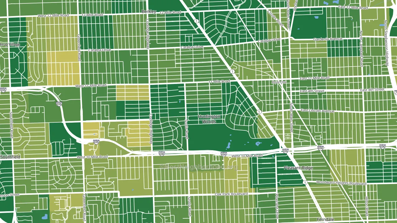 48070, MI block-group voter-turnout map