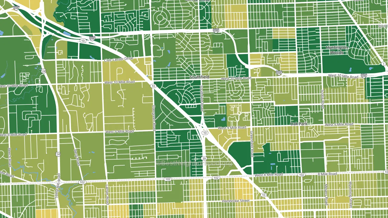 48075, MI block-group voter-turnout map