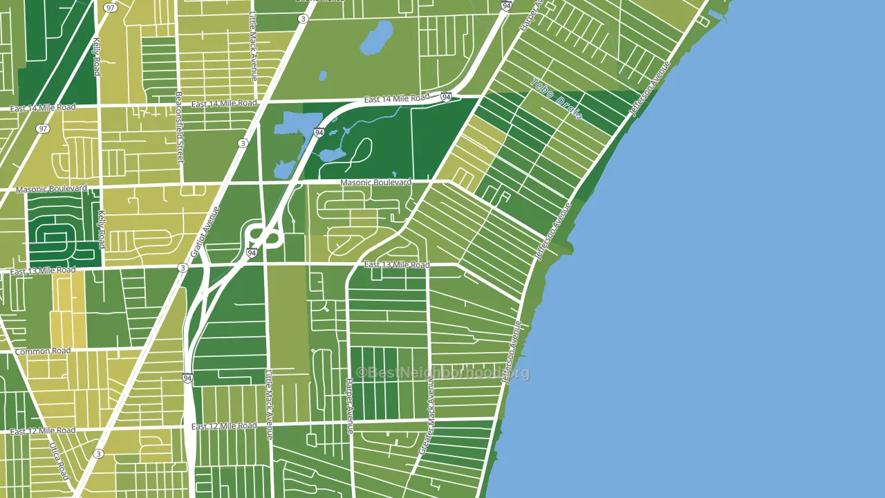 48082, MI block-group voter-turnout map