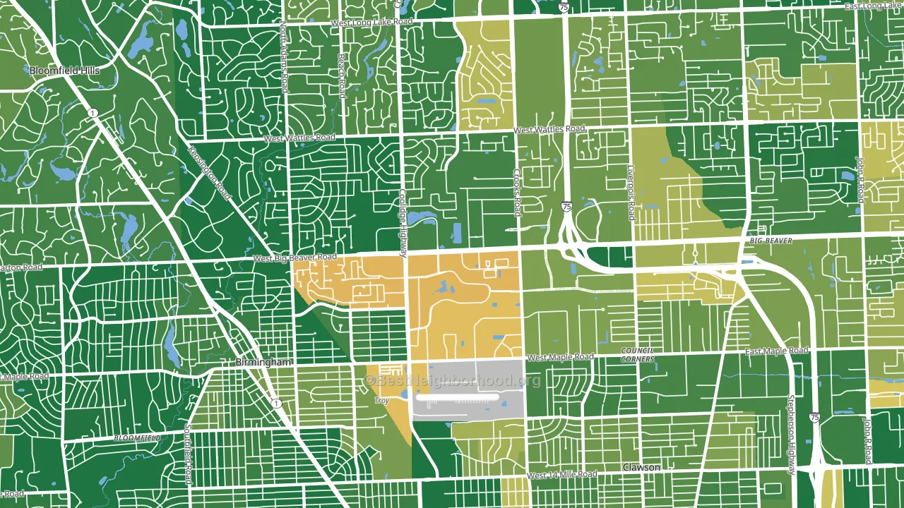 48084, MI block-group voter-turnout map