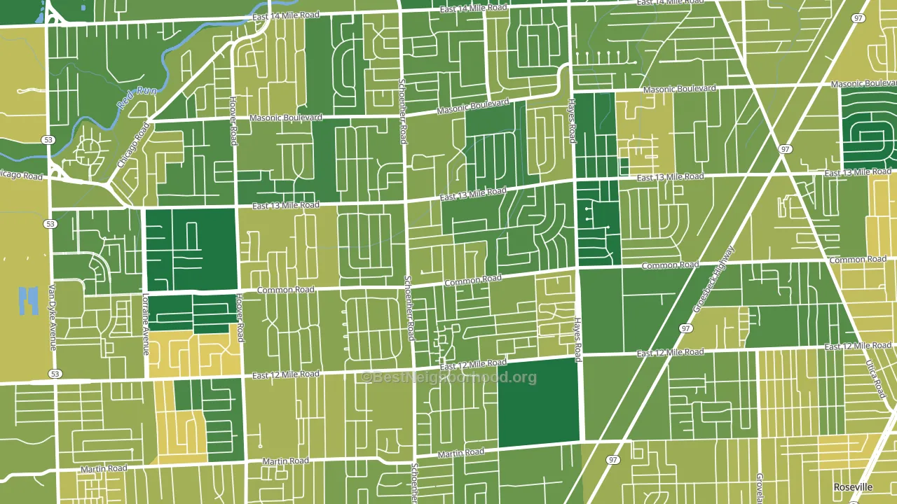 48088, MI block-group voter-turnout map