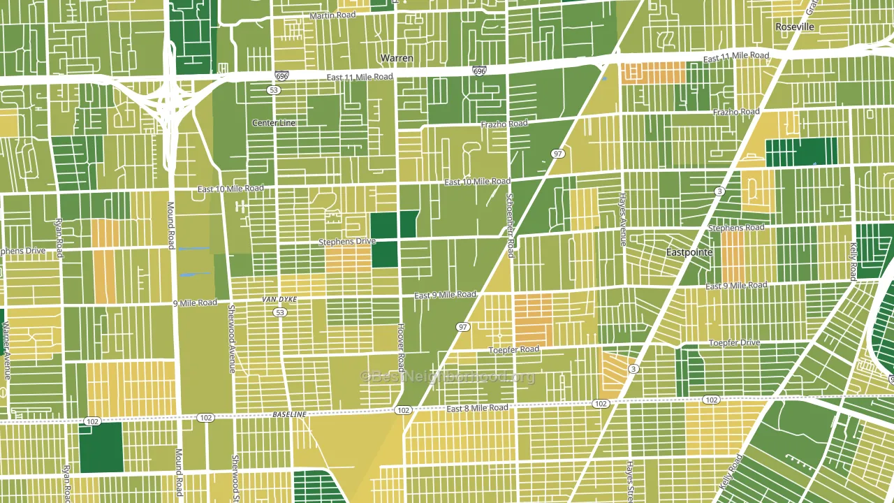 48089, MI block-group voter-turnout map
