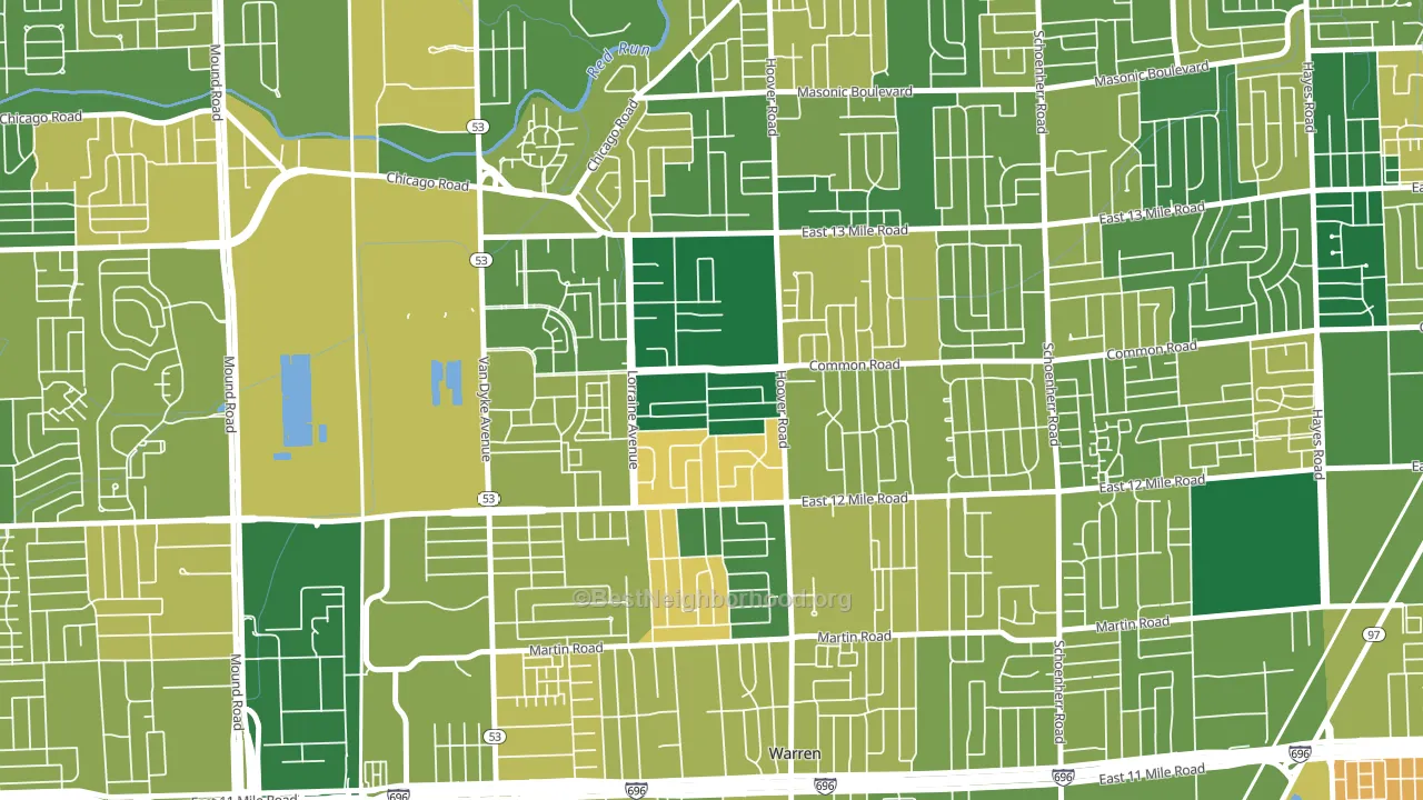 48093, MI block-group voter-turnout map