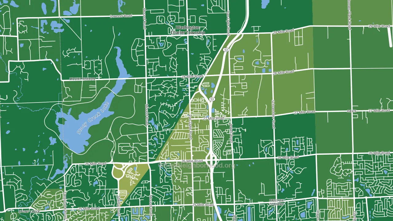 48094, MI block-group voter-turnout map