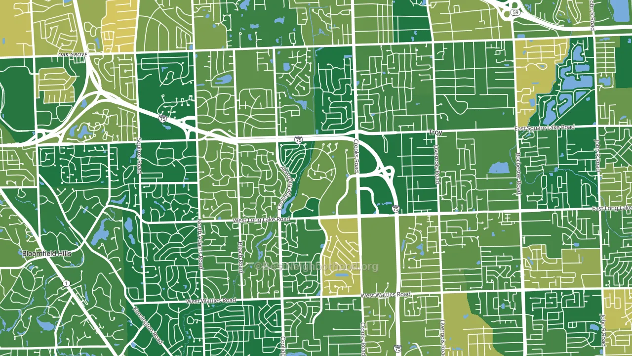 48098, MI block-group voter-turnout map