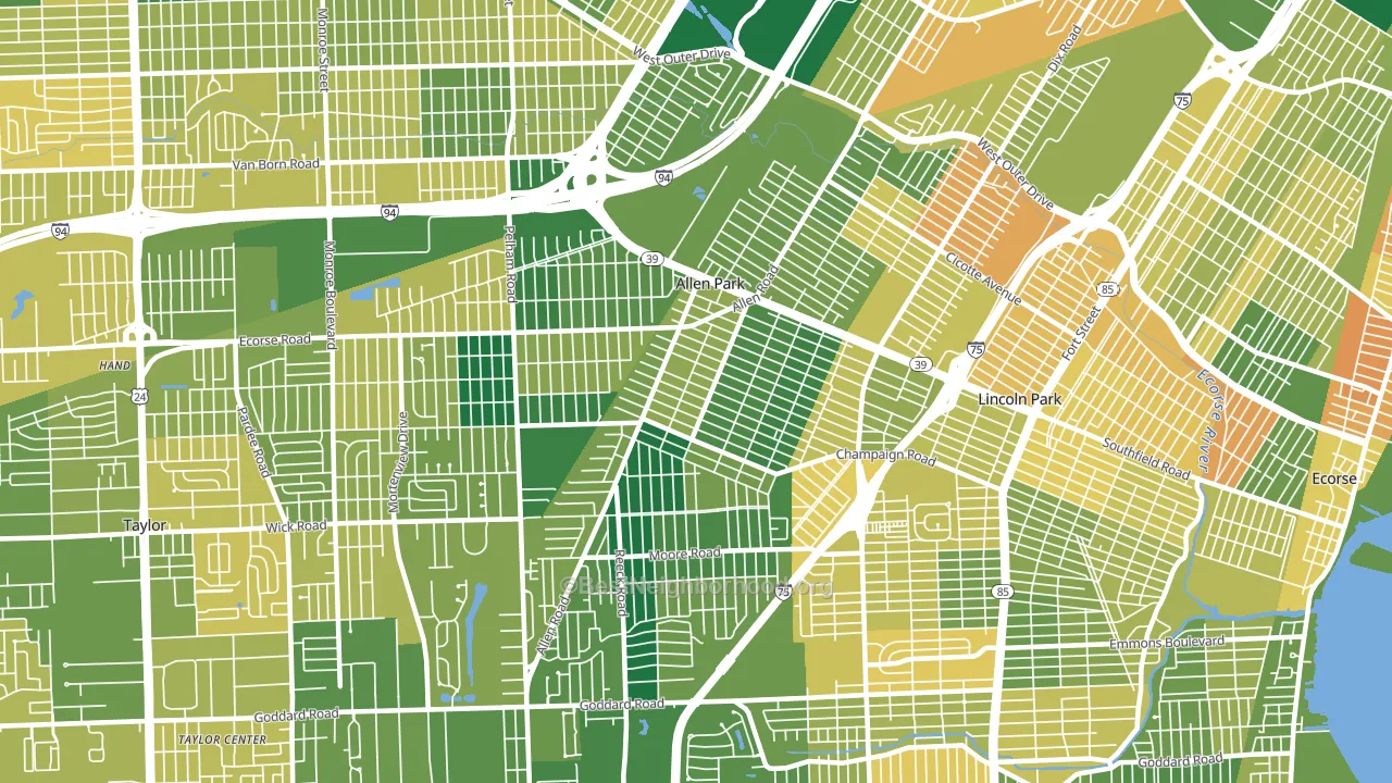 48101, MI block-group voter-turnout map