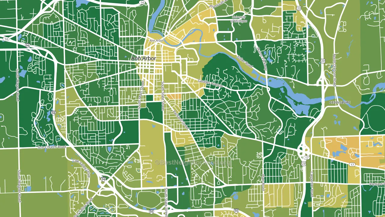 48104, MI block-group voter-turnout map