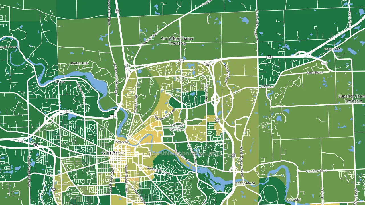 48105, MI block-group voter-turnout map