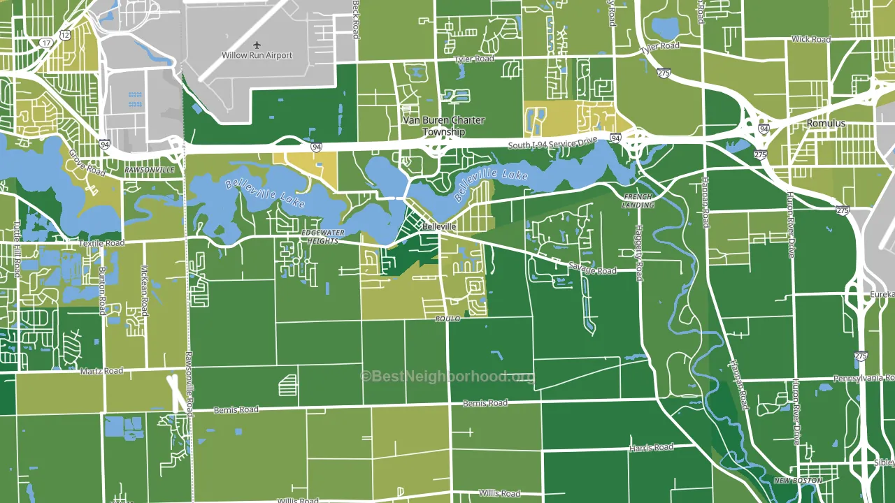 48111, MI block-group voter-turnout map