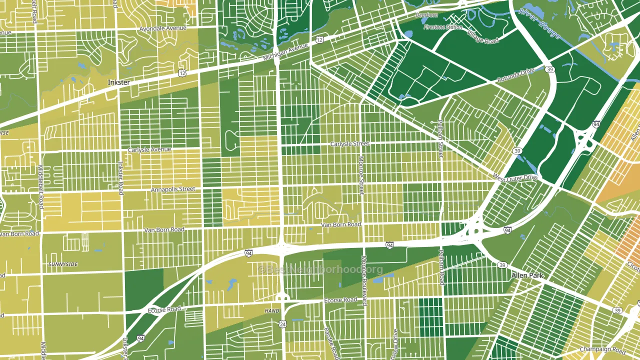 48125, MI block-group voter-turnout map