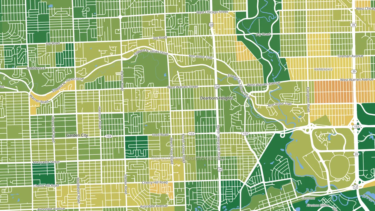 48127, MI block-group voter-turnout map