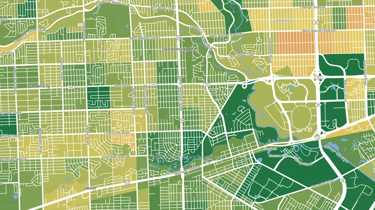 48128, MI block-group voter-turnout map