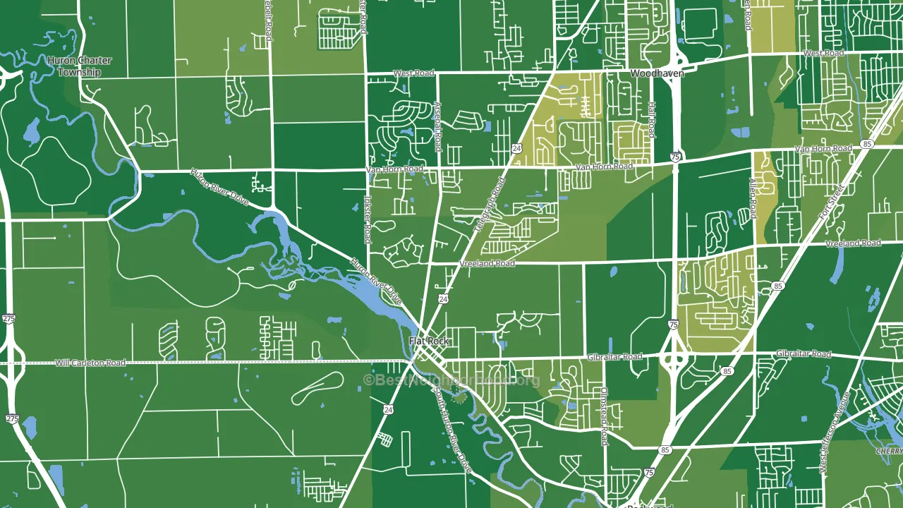 48134, MI block-group voter-turnout map