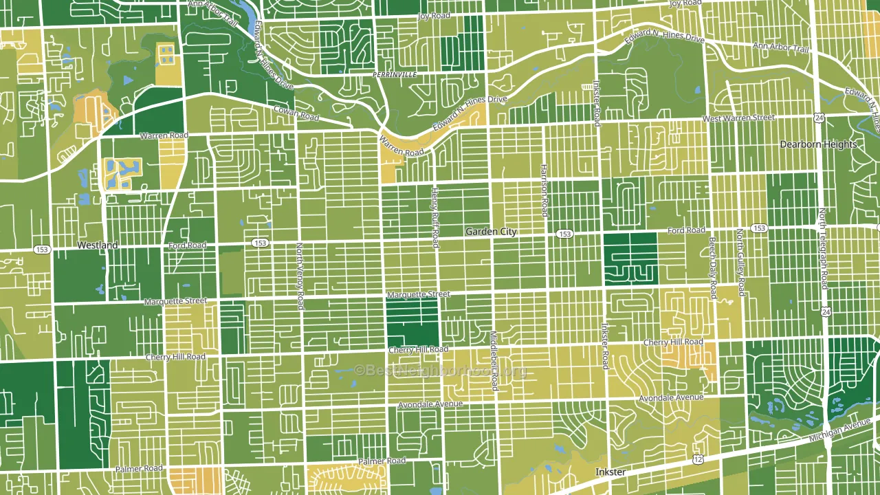 48135, MI block-group voter-turnout map