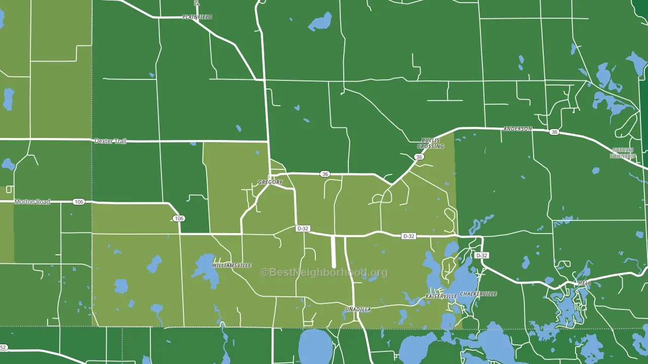 48137, MI block-group voter-turnout map