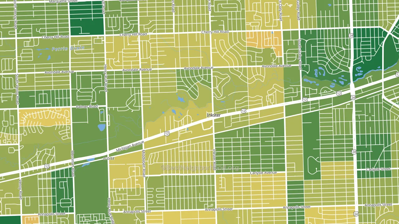 48141, MI block-group voter-turnout map
