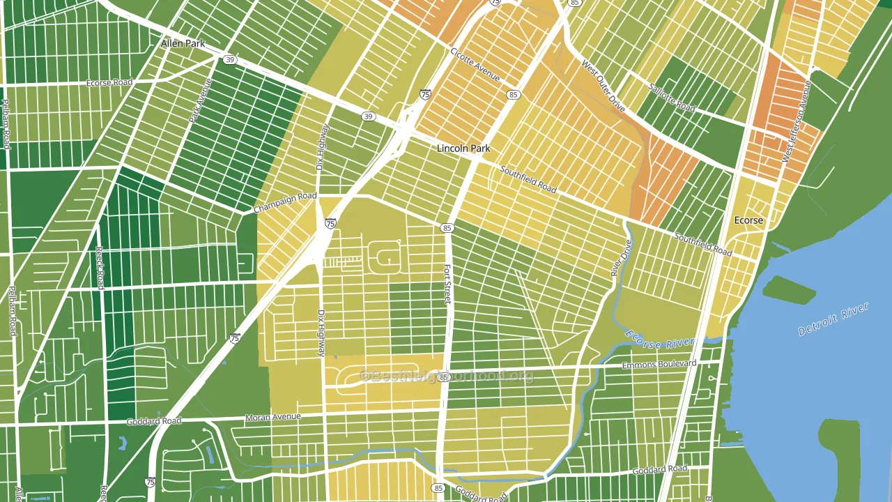 48146, MI block-group voter-turnout map