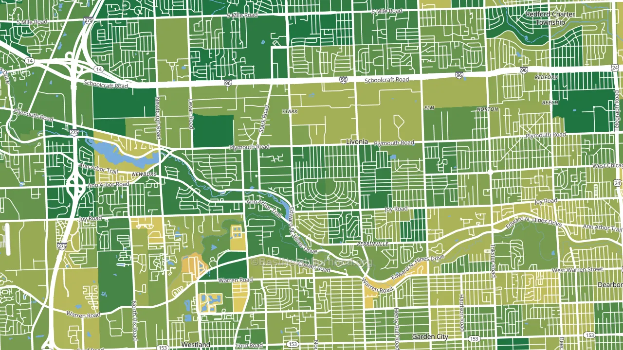 48150, MI block-group voter-turnout map