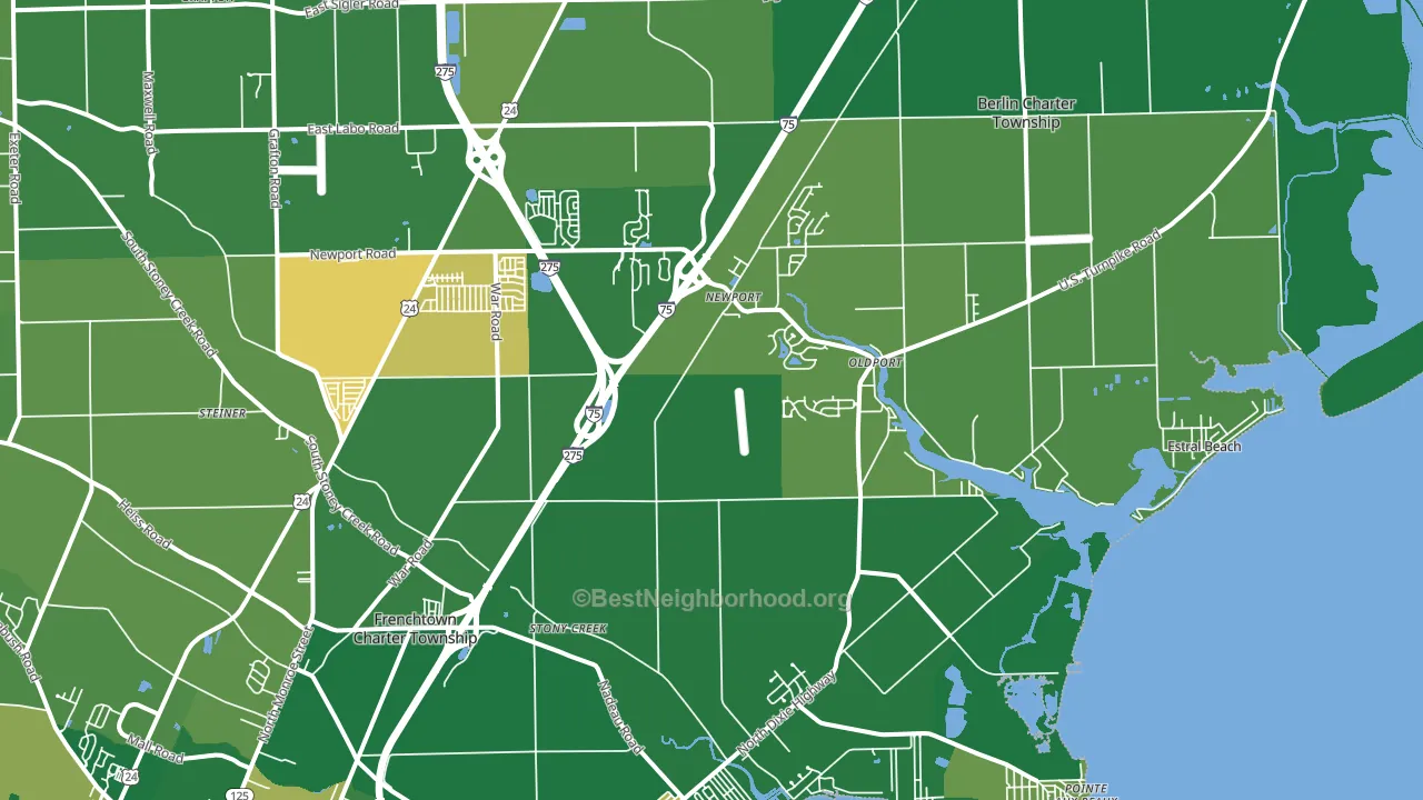 48166, MI block-group voter-turnout map