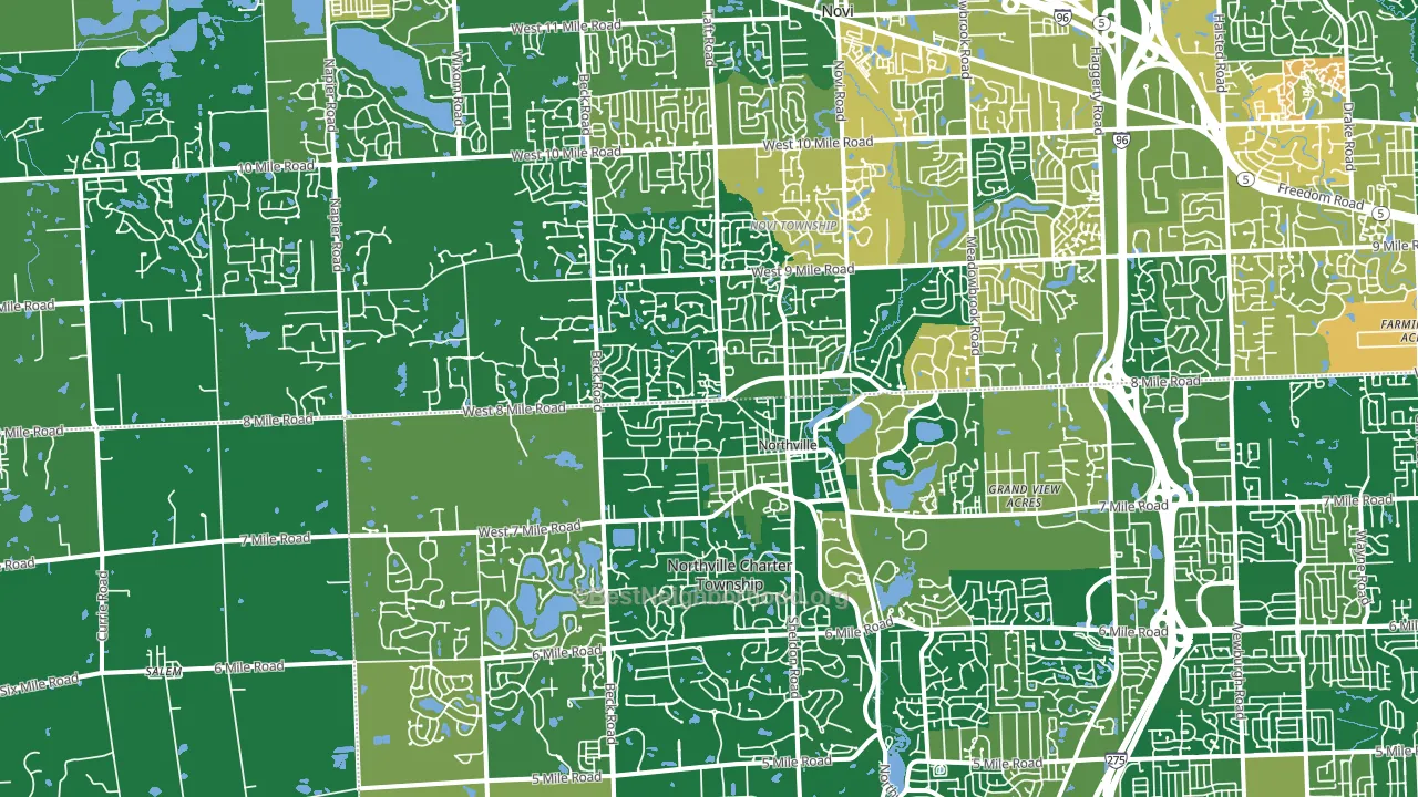 48167, MI block-group voter-turnout map