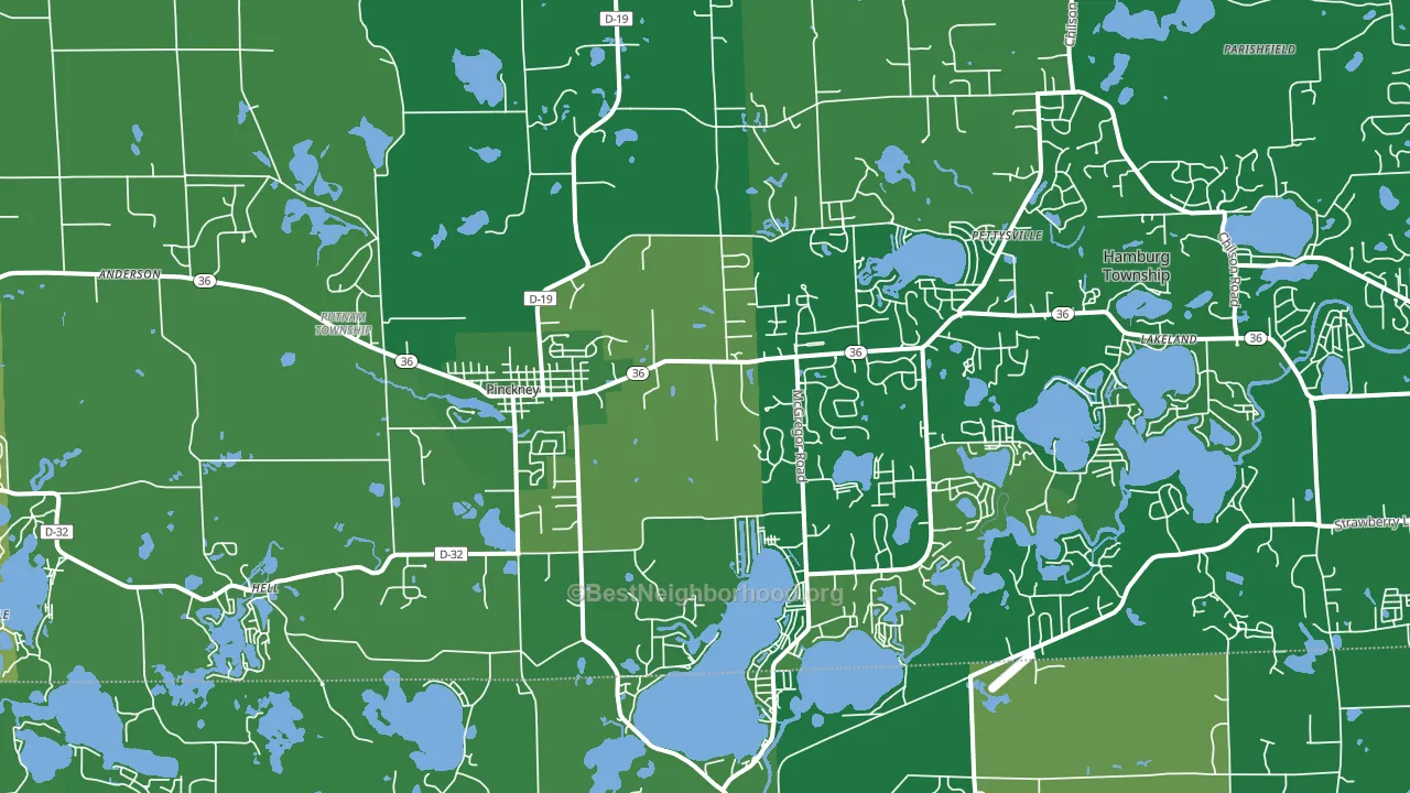 48169, MI block-group voter-turnout map