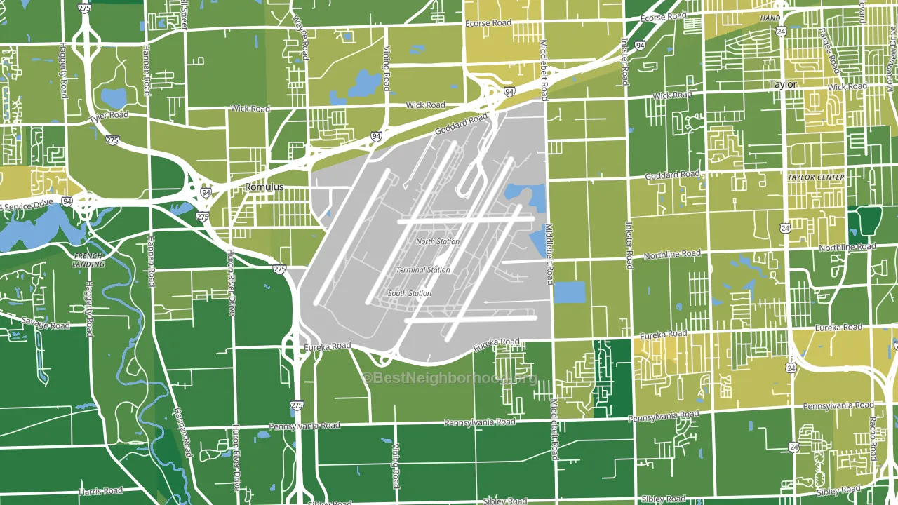 48174, MI block-group voter-turnout map
