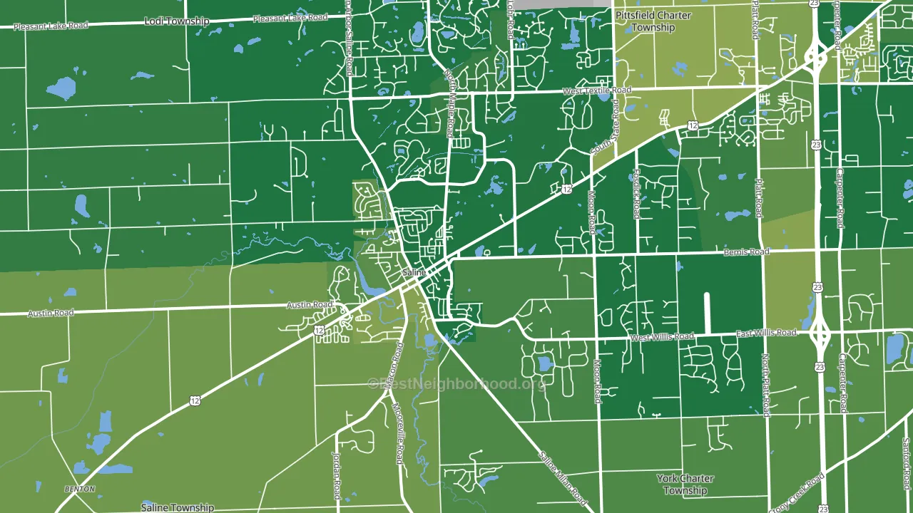 48176, MI block-group voter-turnout map