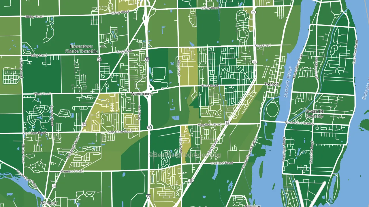 48183, MI block-group voter-turnout map