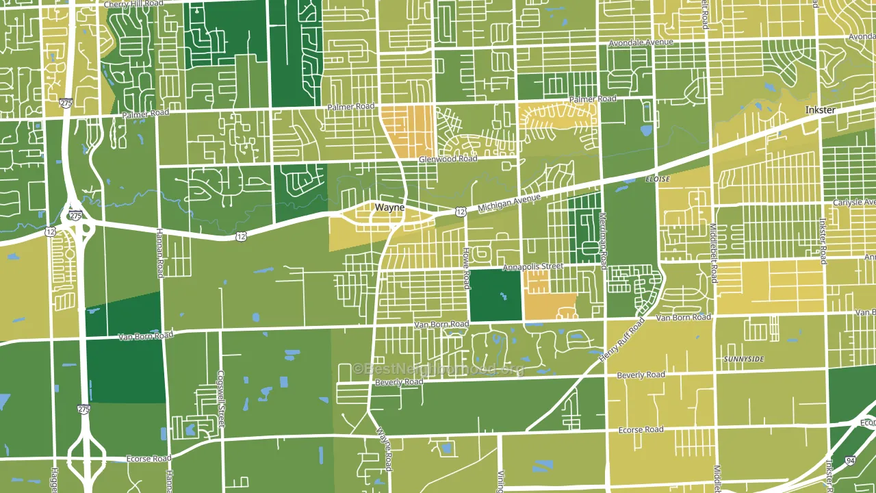 48184, MI block-group voter-turnout map