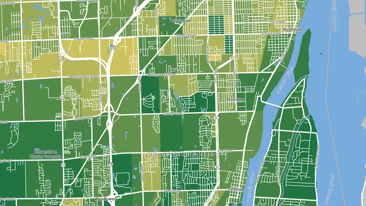 48193, MI block-group voter-turnout map