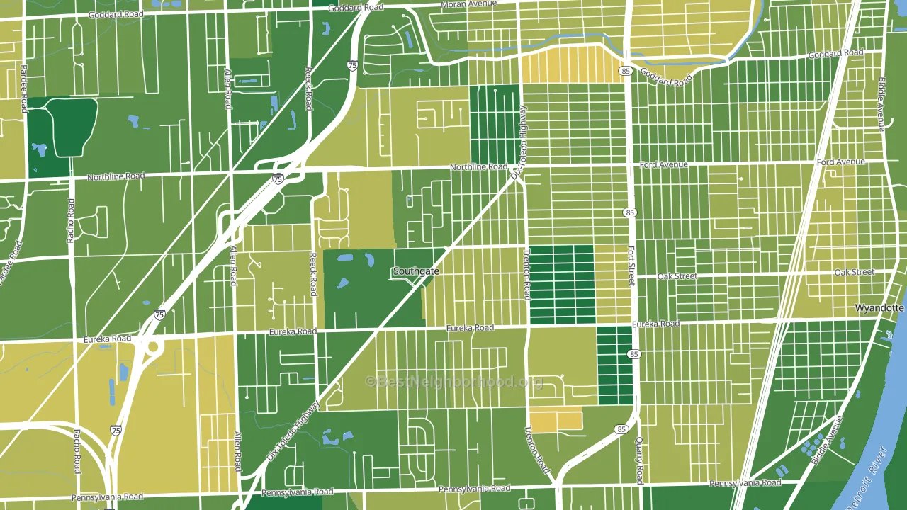 48195, MI block-group voter-turnout map