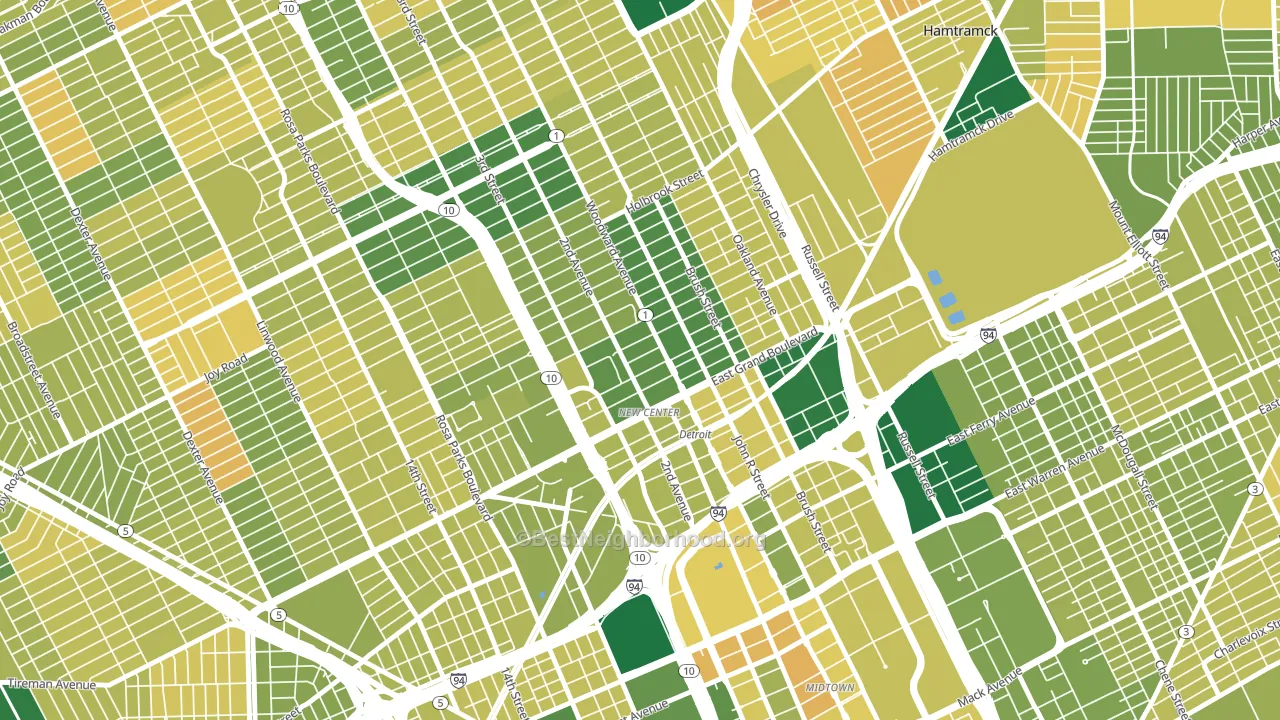 48202, MI block-group voter-turnout map