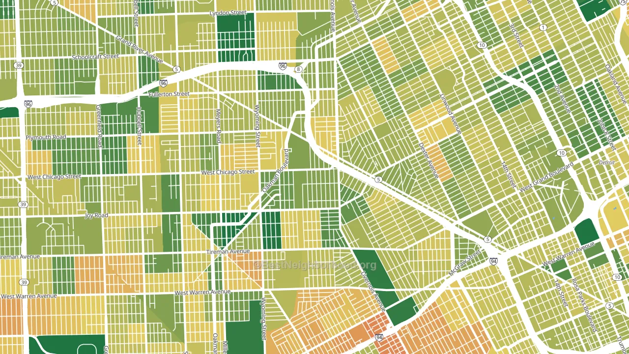 48204, MI block-group voter-turnout map