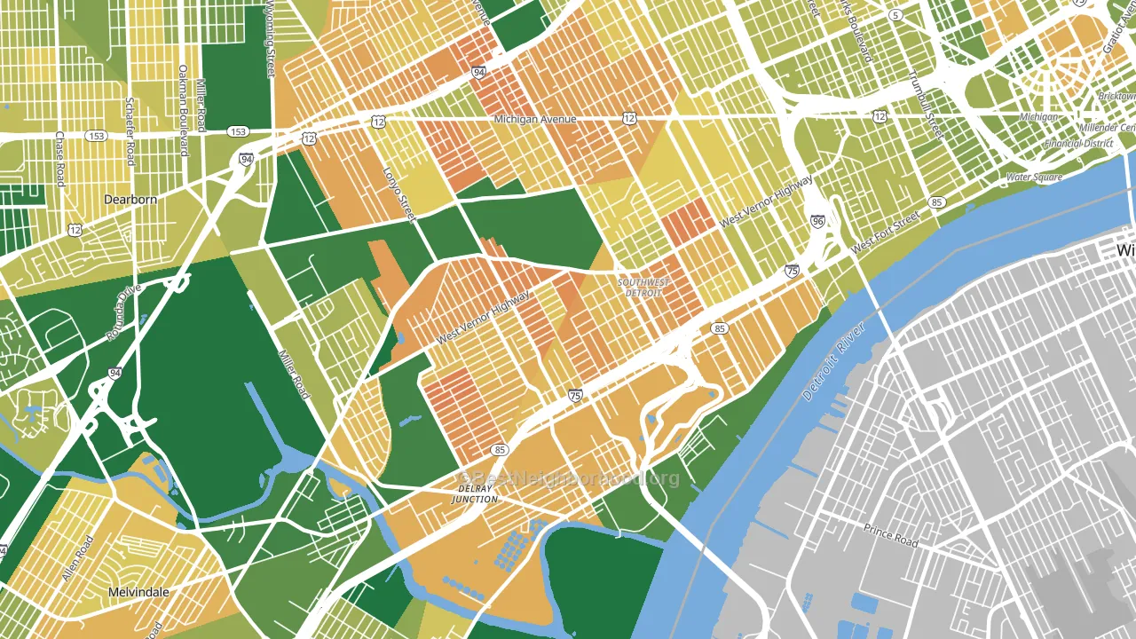 48209, MI block-group voter-turnout map