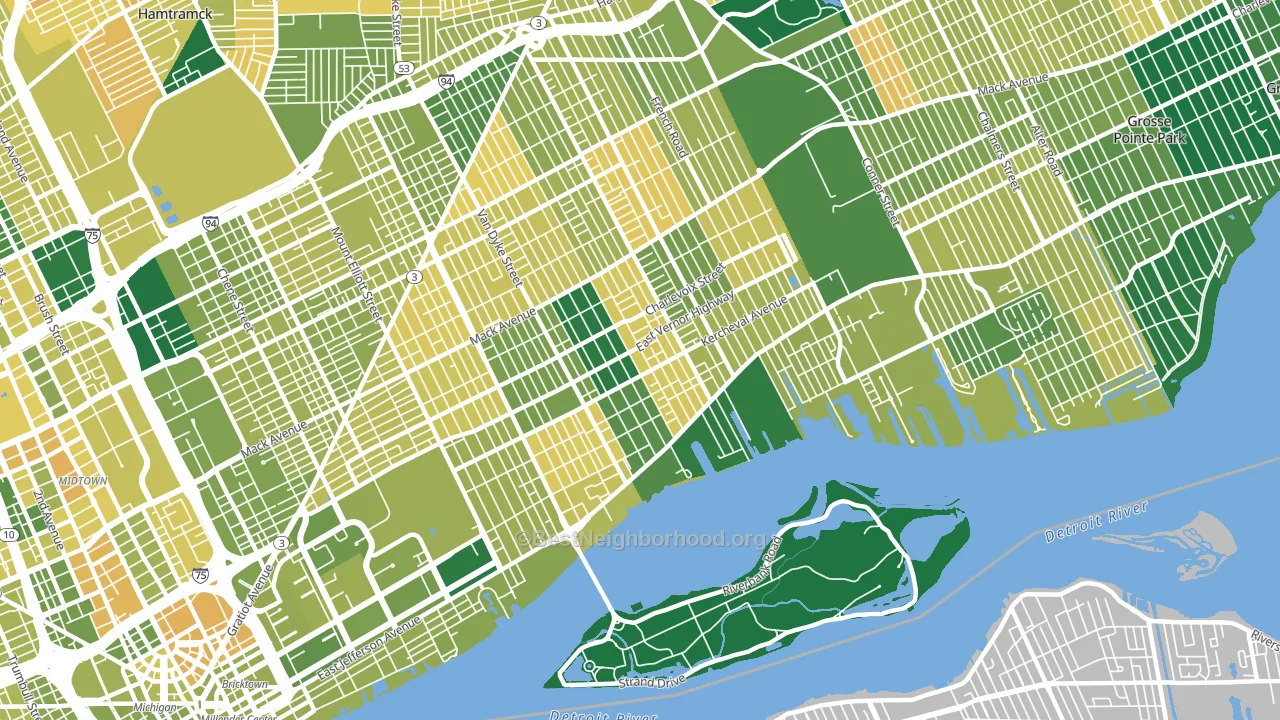 48214, MI block-group voter-turnout map