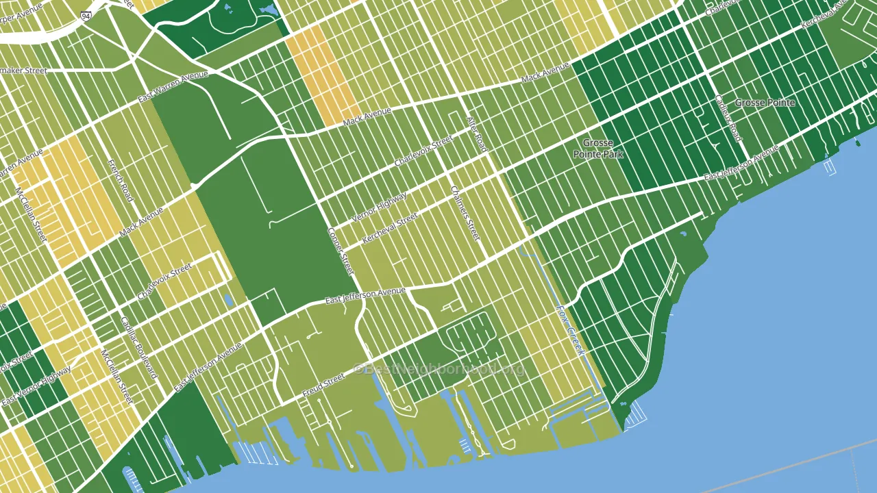 48215, MI block-group voter-turnout map
