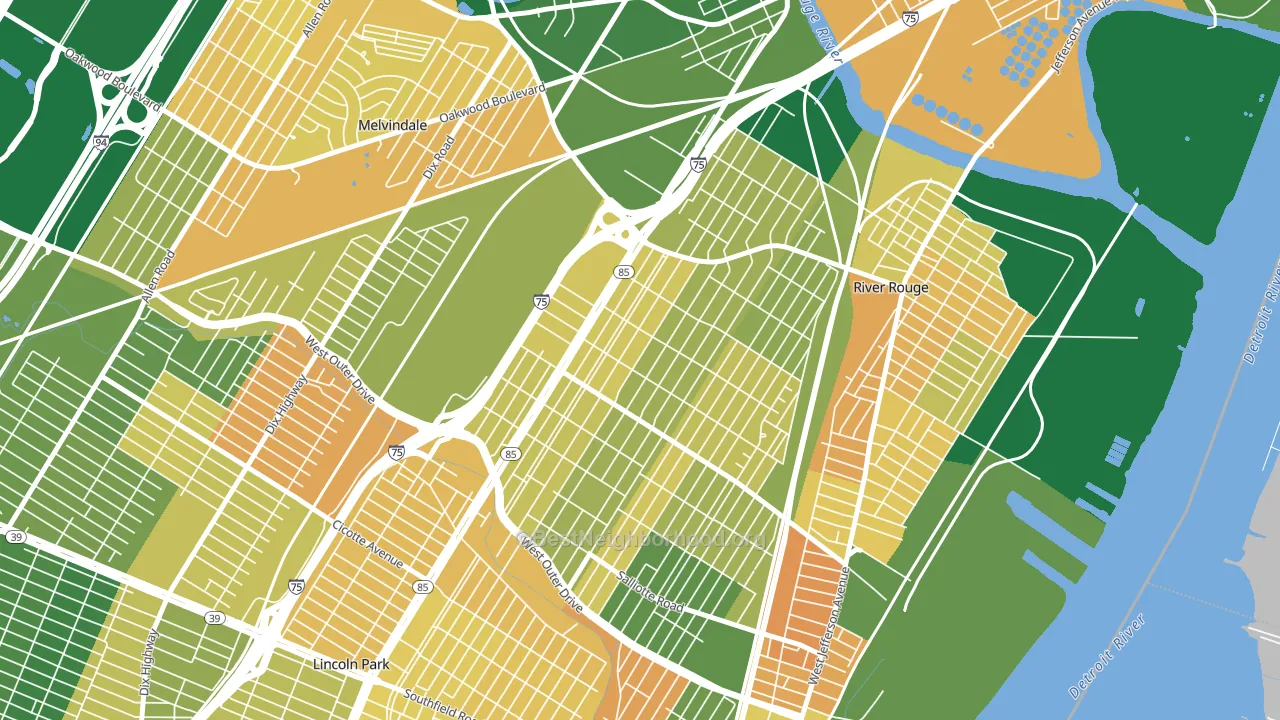 48217, MI block-group voter-turnout map
