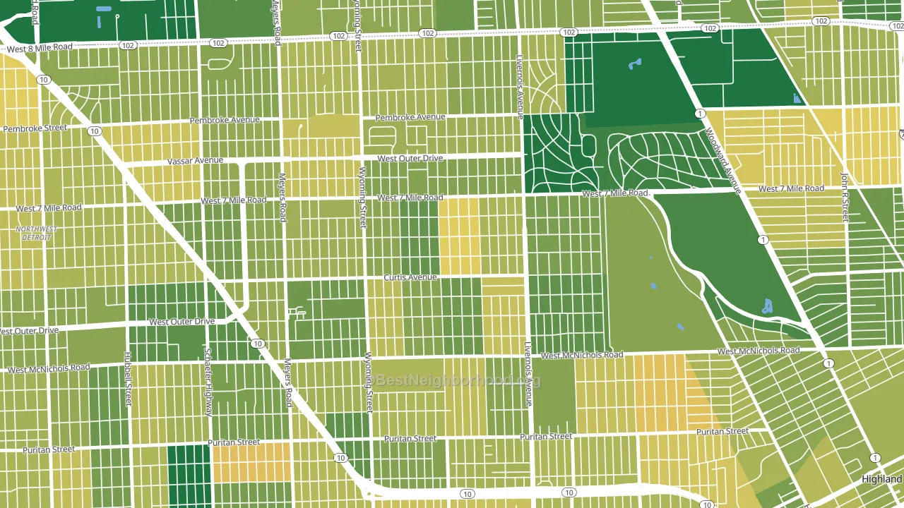 48221, MI block-group voter-turnout map