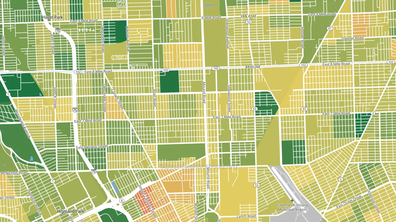 48234, MI block-group voter-turnout map