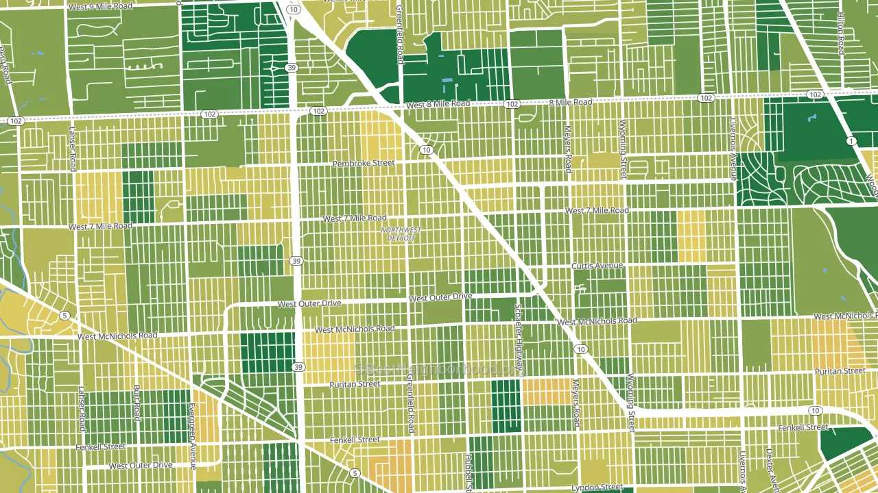 48235, MI block-group voter-turnout map