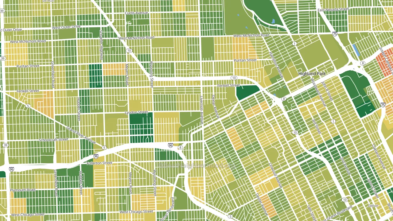 48238, MI block-group voter-turnout map
