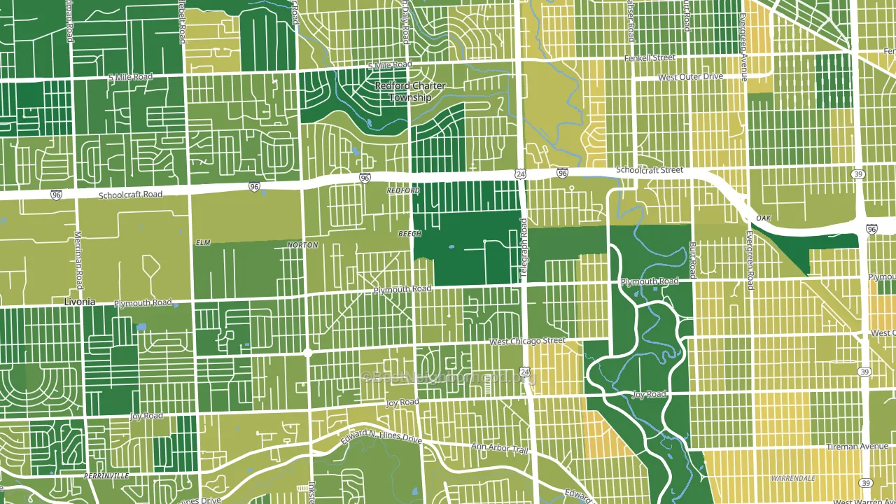 48239, MI block-group voter-turnout map