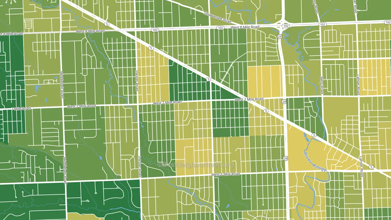 48240, MI block-group voter-turnout map