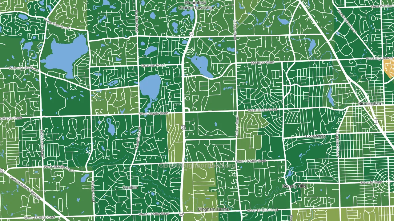 48301, MI block-group voter-turnout map